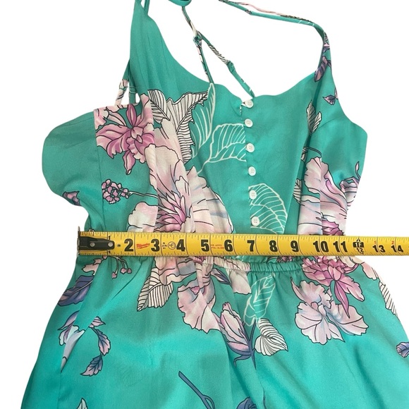 Yumi Kim Mint Green Floral Hibuscus Maxi Dress Sz M - Picture 6 of 9